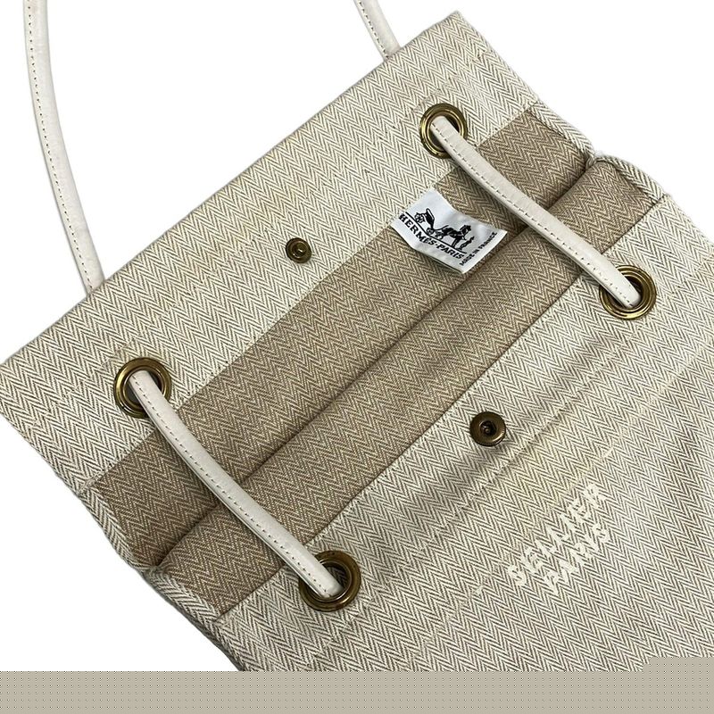Hermes Shoulder Bag Aline De Ivory X White Cotton Leather