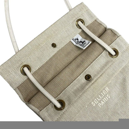 Hermes Shoulder Bag Aline De Ivory X White Cotton Leather