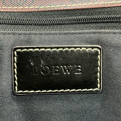 Loewe Tote Bag Anagram Pattern Bordeaux X Black X Multi Ribbon Leather