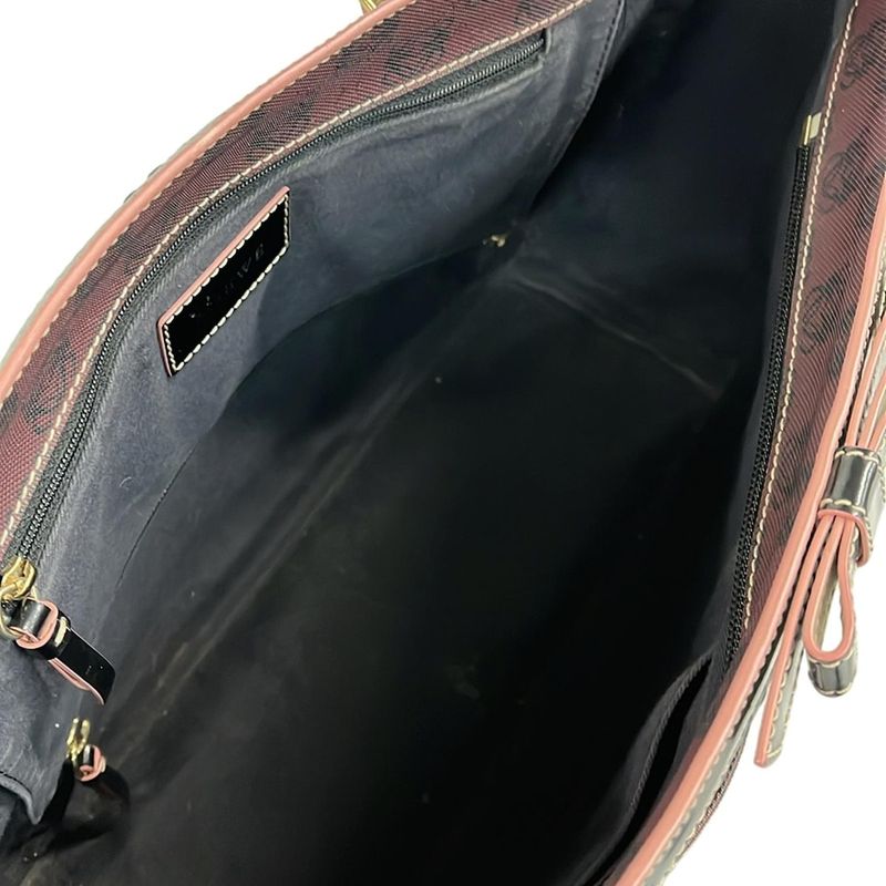 Loewe Tote Bag Anagram Pattern Bordeaux X Black X Multi Ribbon Leather