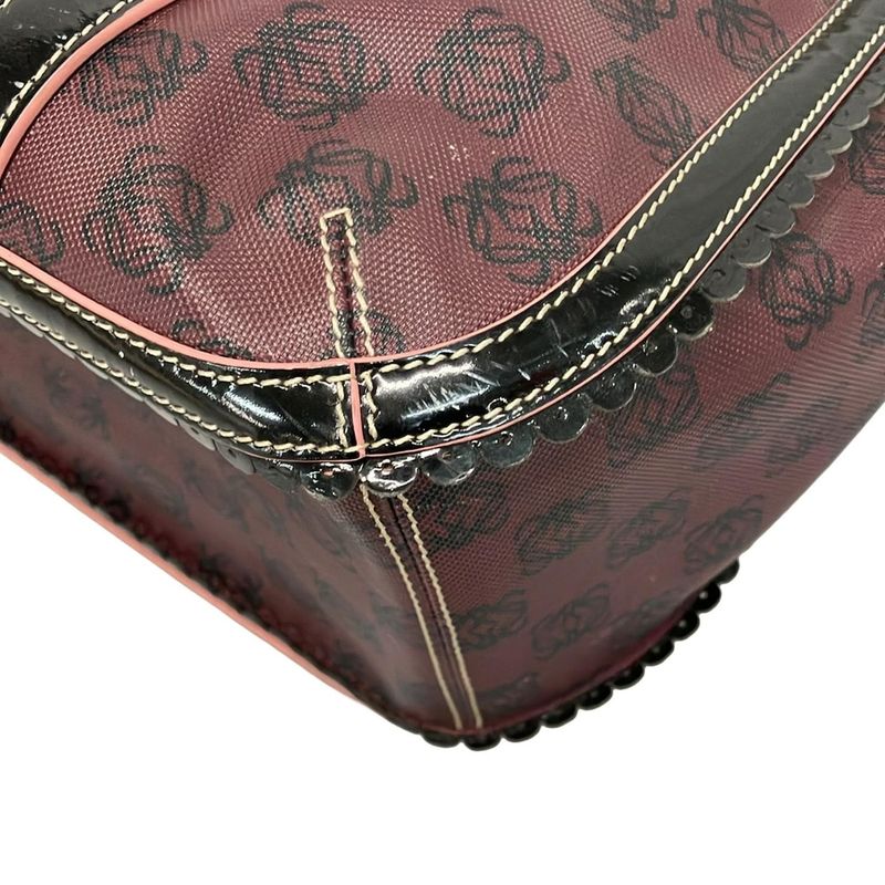 Loewe Tote Bag Anagram Pattern Bordeaux X Black X Multi Ribbon Leather