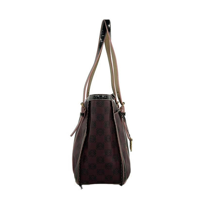 Loewe Tote Bag Anagram Pattern Bordeaux X Black X Multi Ribbon Leather