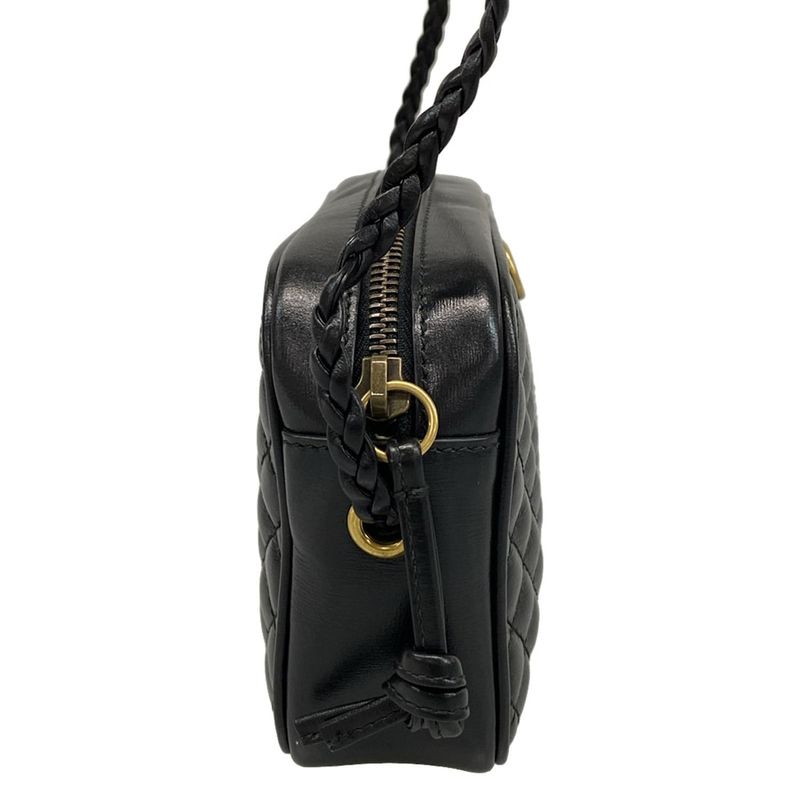 Gucci Shoulder Bag Ggmarmont Sherry 536441 Black X Green X Red Quilted Mini Bag