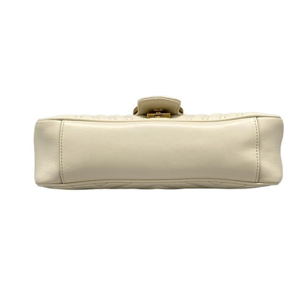 Gucci Shoulder Bag Ggmarmont Quilted Small Shoulder Bag 443497 Ivory Chain