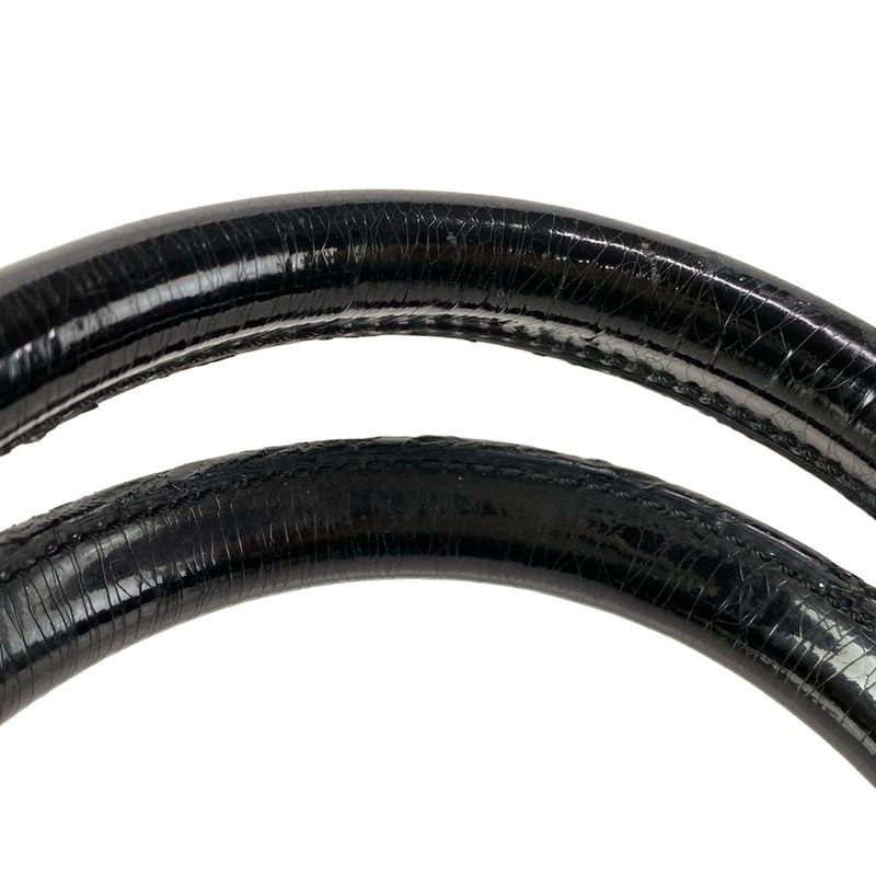 Dior Christian Dior Handbag Trotter Black X Ivory Mini Boston Leather