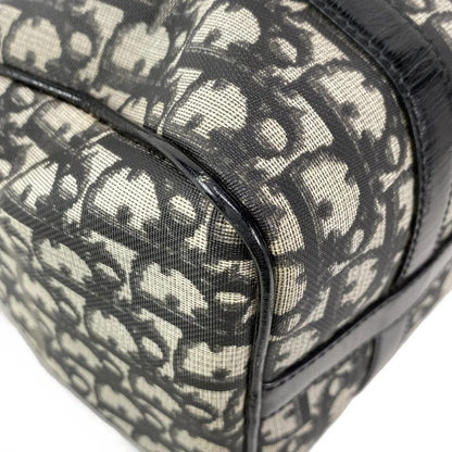 Dior Christian Dior Handbag Trotter Black X Ivory Mini Boston Leather