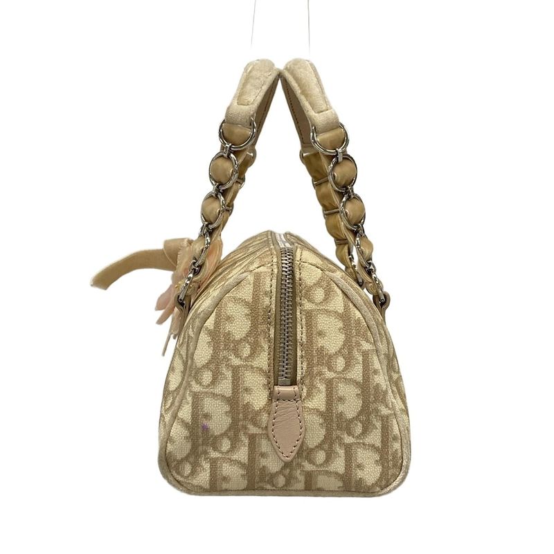 Dior Christian Dior Handbag Trotter Romantic Beige X Ivory X Light Pink Flower