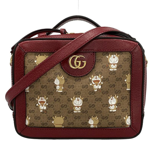 Gucci Shoulder Bag Micro Ggggmarmont 655596 Brown X Bordeaux X Multi Doraemon