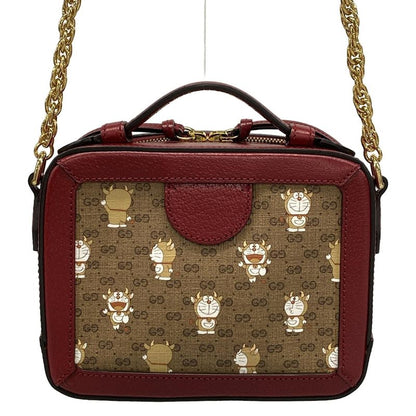 Gucci Shoulder Bag Micro Ggggmarmont 655596 Brown X Bordeaux X Multi Doraemon