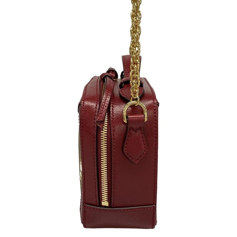 Gucci Shoulder Bag Micro Ggggmarmont 655596 Brown X Bordeaux X Multi Doraemon