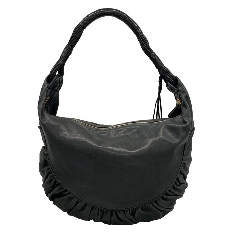 Dior Christian Dior Shoulder Bag Gypsy Black Leather