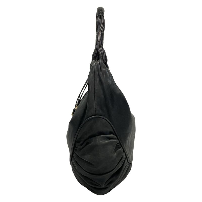 Dior Christian Dior Shoulder Bag Gypsy Black Leather