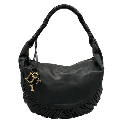 Dior Christian Dior Shoulder Bag Gypsy Black Leather