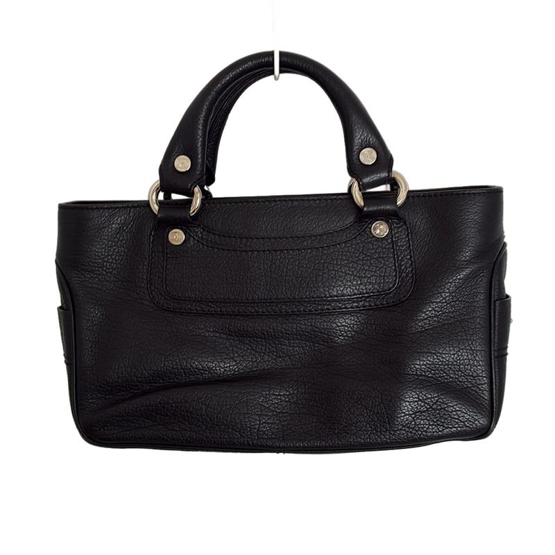 Celine Tote Bag Boogie Bag Black Leather