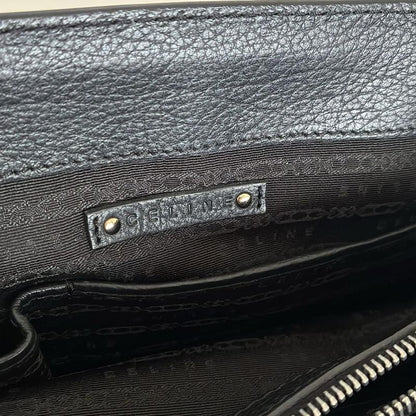 Celine Tote Bag Boogie Bag Black Leather