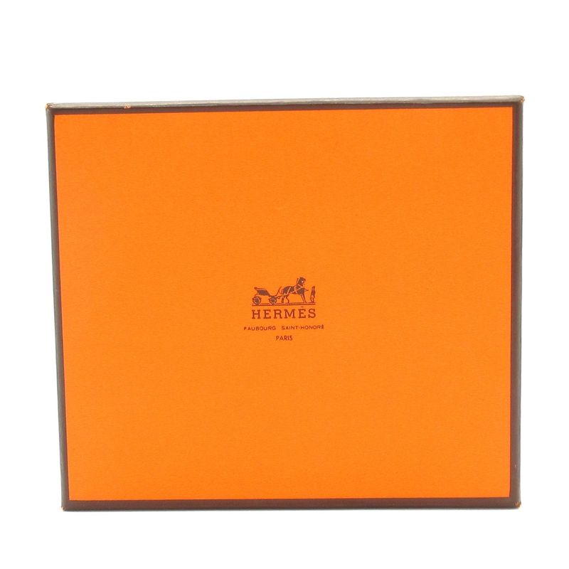 Hermes Bracelet Mall Leather Green X Silver