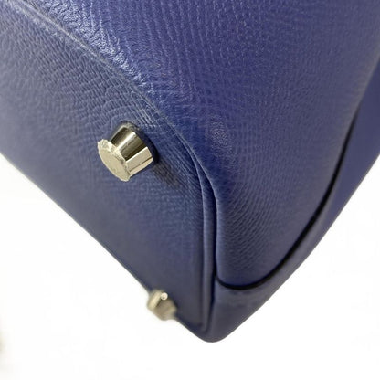 Hermes Handbag Picotan Lock Tresage De Cuir PM Blue Brighton X Capucines X Blue