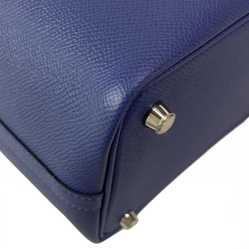 Hermes Handbag Picotan Lock Tresage De Cuir PM Blue Brighton X Capucines X Blue