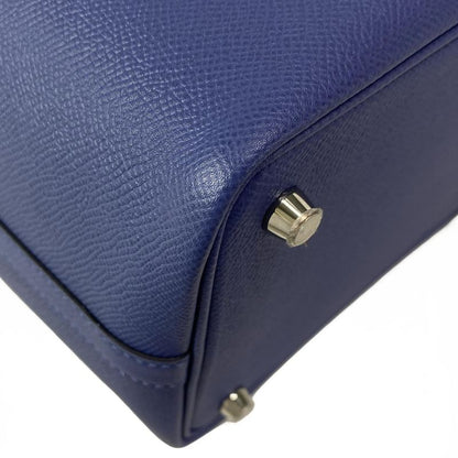 Hermes Handbag Picotan Lock Tresage De Cuir PM Blue Brighton X Capucines X Blue