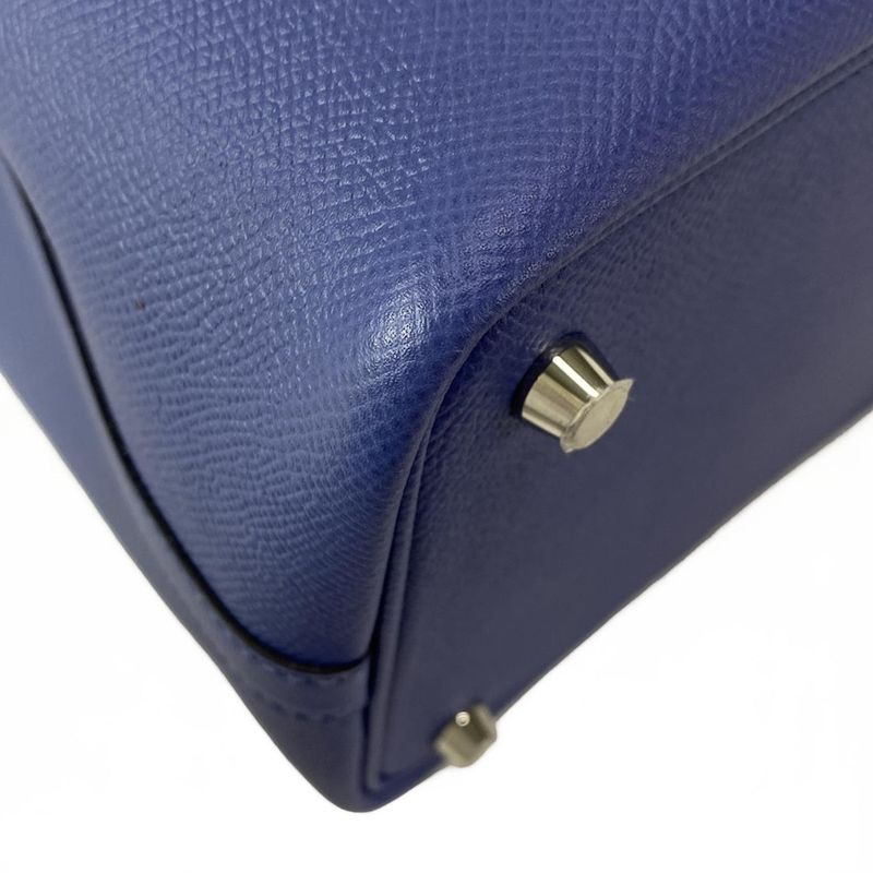 Hermes Handbag Picotan Lock Tresage De Cuir PM Blue Brighton X Capucines X Blue
