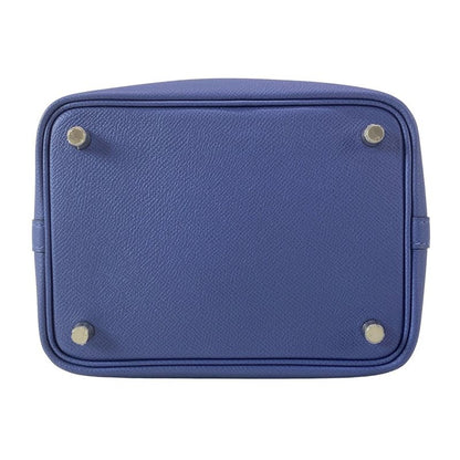 Hermes Handbag Picotan Lock Tresage De Cuir PM Blue Brighton X Capucines X Blue
