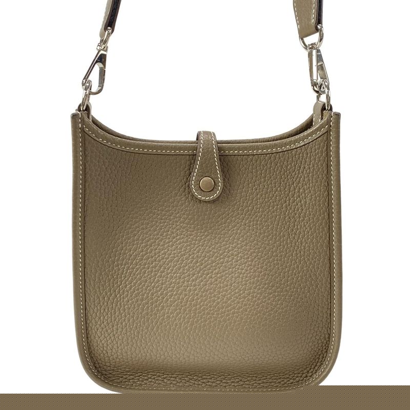 Hermes Shoulder Bag Evelyn TPM Amazon Etoupe × Blue Indigo Silver Hardware