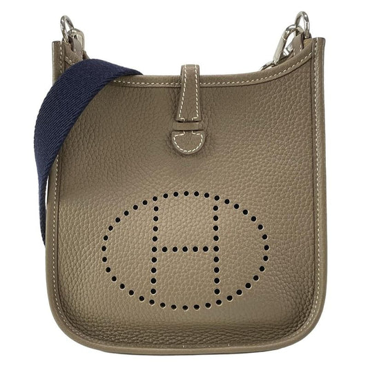 Hermes Shoulder Bag Evelyn TPM Amazon Etoupe × Blue Indigo Silver Hardware