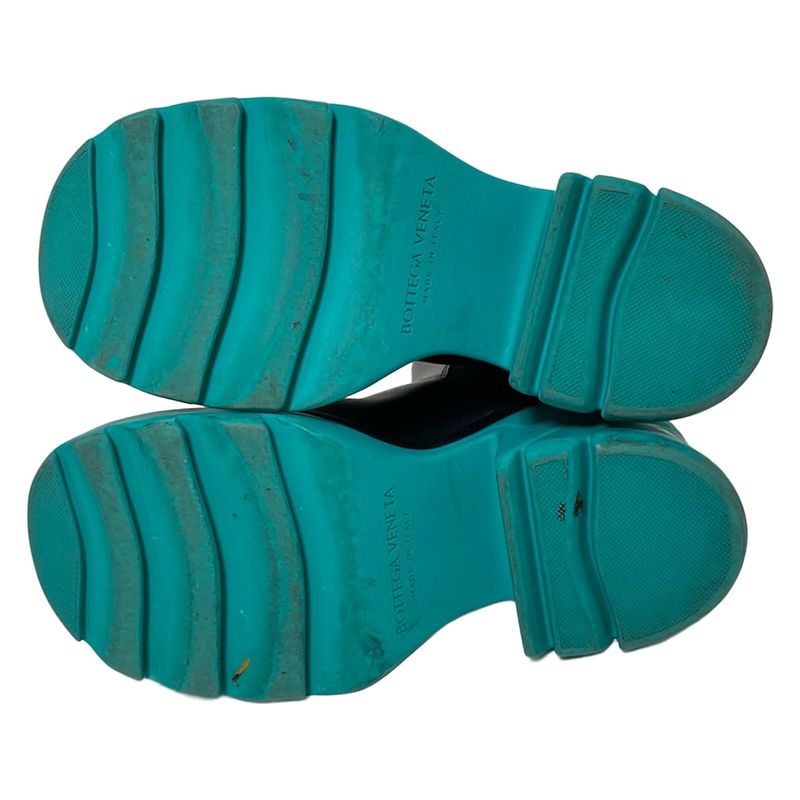 Bottega Veneta Short Boots 36 Women's - Black X Green Side Gore Leather