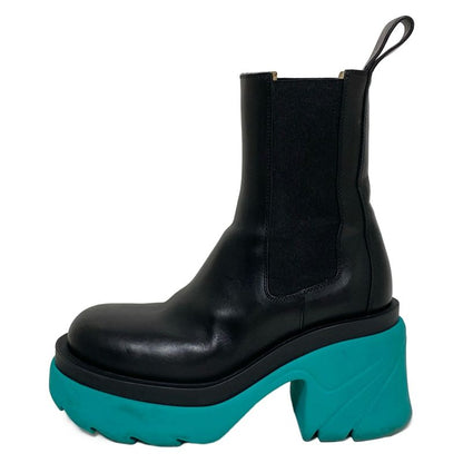 Bottega Veneta Short Boots 36 Women's - Black X Green Side Gore Leather