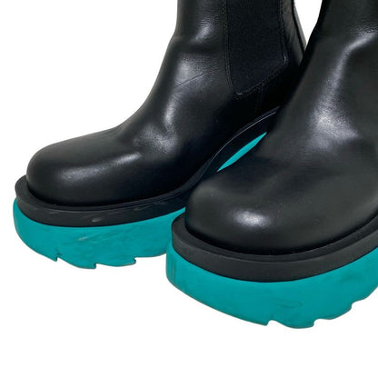 Bottega Veneta Short Boots 36 Women's - Black X Green Side Gore Leather