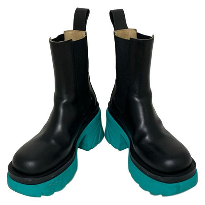Bottega Veneta Short Boots 36 Women's - Black X Green Side Gore Leather