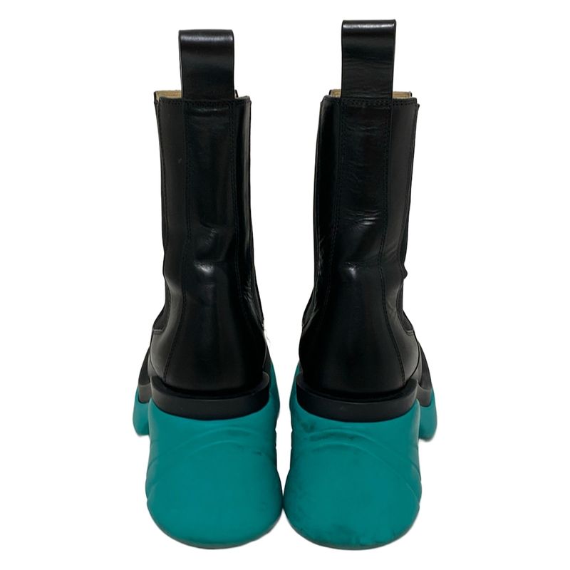Bottega Veneta Short Boots 36 Women's - Black X Green Side Gore Leather