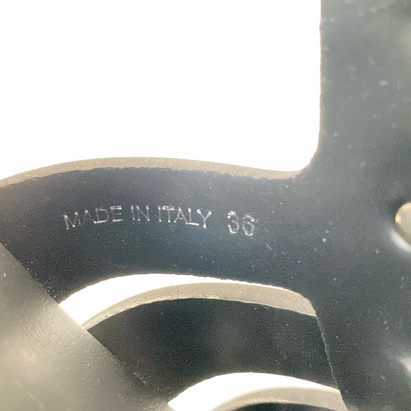 Prada Sandals 36 Women's Monolith Foam Rubber Sandals Black Triangle Logo