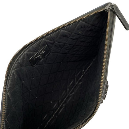 Chanel Clutch Bag Boy Chanel Dark Navy X Black Hardware Lambskin