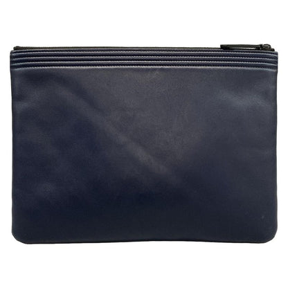 Chanel Clutch Bag Boy Chanel Dark Navy X Black Hardware Lambskin