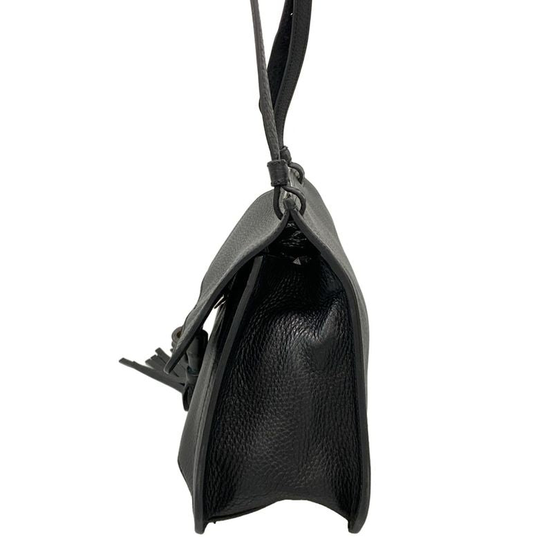 Gucci Shoulder Bag Bamboo Daily 370826 Black Leather