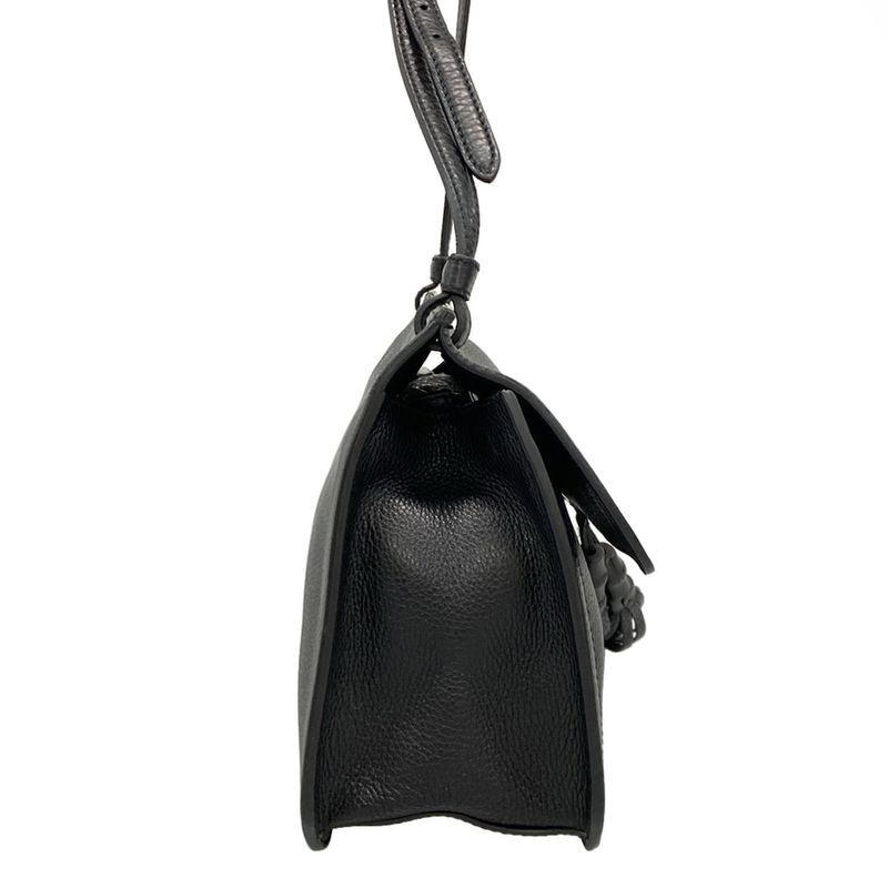 Gucci Shoulder Bag Bamboo Daily 370826 Black Leather