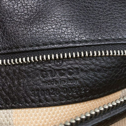 Gucci Shoulder Bag Bamboo Daily 370826 Black Leather