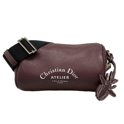 Dior Homme Shoulder Bag Atelier Roller Bag Bordeaux Leather