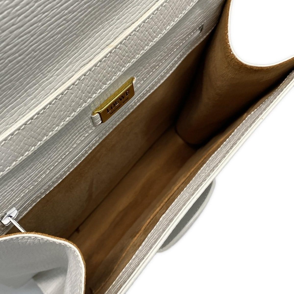 LOEWE Handbag Barcelona White Leather