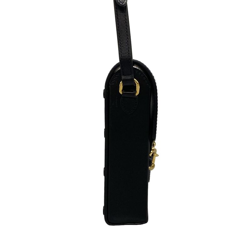 Gucci Shoulder Bag Horsebit 1955 625615 Black Leather