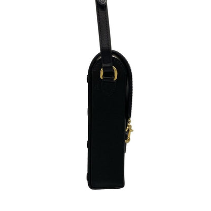 Gucci Shoulder Bag Horsebit 1955 625615 Black Leather