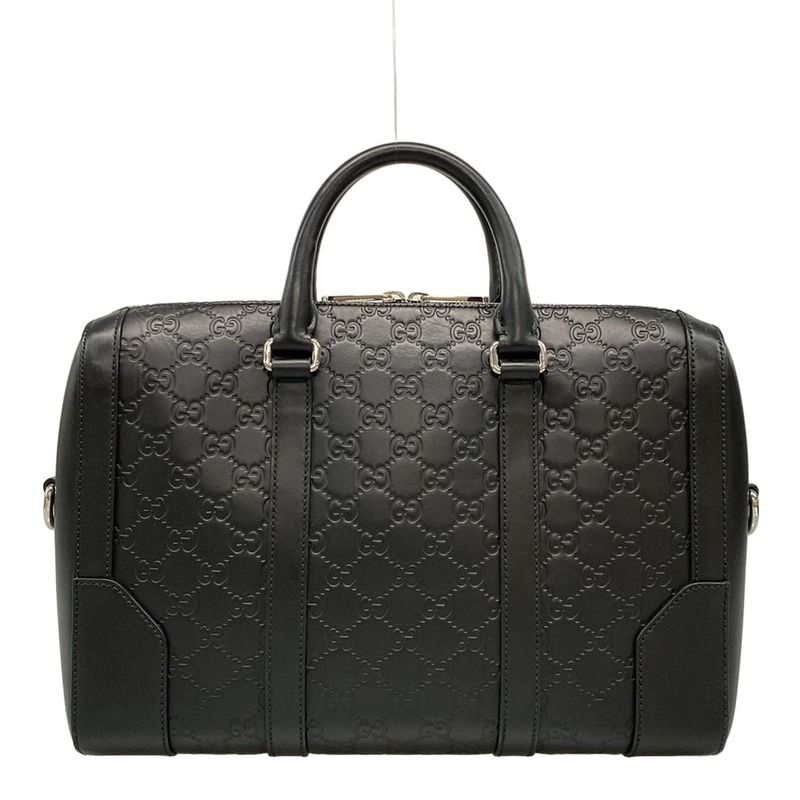 Gucci Business Bag Gucci Ssima Line 428761 Black Leather