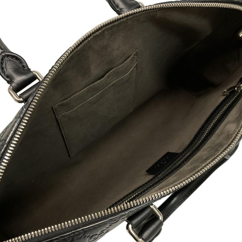 Gucci Business Bag Gucci Ssima Line 428761 Black Leather
