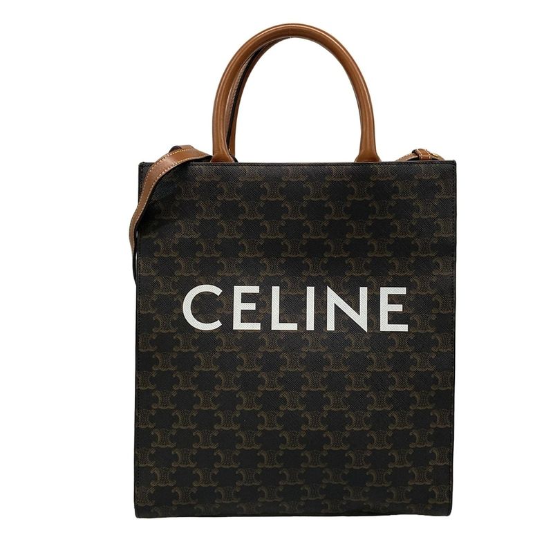 Celine Tote Bag Small Vertical Cabas Tan