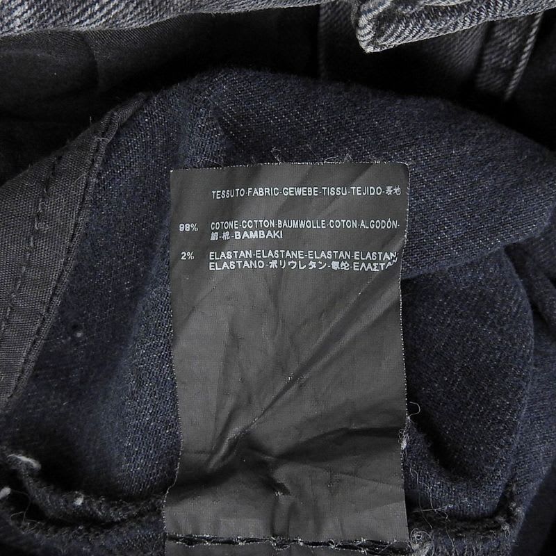 Saint Laurent Paris D02 W Sk-mw Eddie Period Zip Hem Black Denim