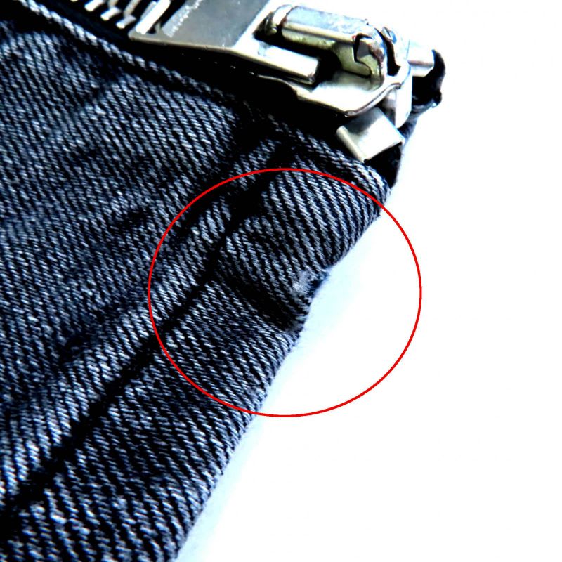 Saint Laurent Paris D02 W Sk-mw Eddie Period Zip Hem Black Denim
