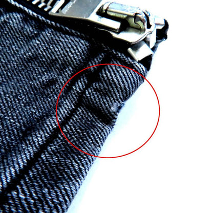 Saint Laurent Paris D02 W Sk-mw Eddie Period Zip Hem Black Denim