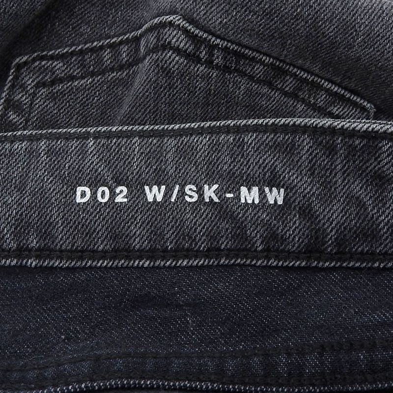 Saint Laurent Paris D02 W Sk-mw Eddie Period Zip Hem Black Denim