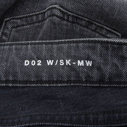 Saint Laurent Paris D02 W Sk-mw Eddie Period Zip Hem Black Denim